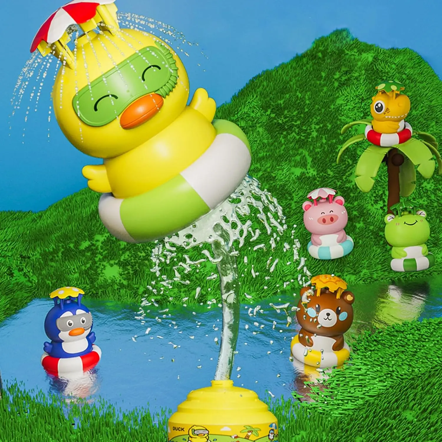 Fliegender Raketenwerfer, Sprinkler, rotierendes Spray, für Kinder, Wasserspiele, spritzendes Tierspielzeug, lustige Interaktion, Garten, Rasen, Outdoor-Geschenk