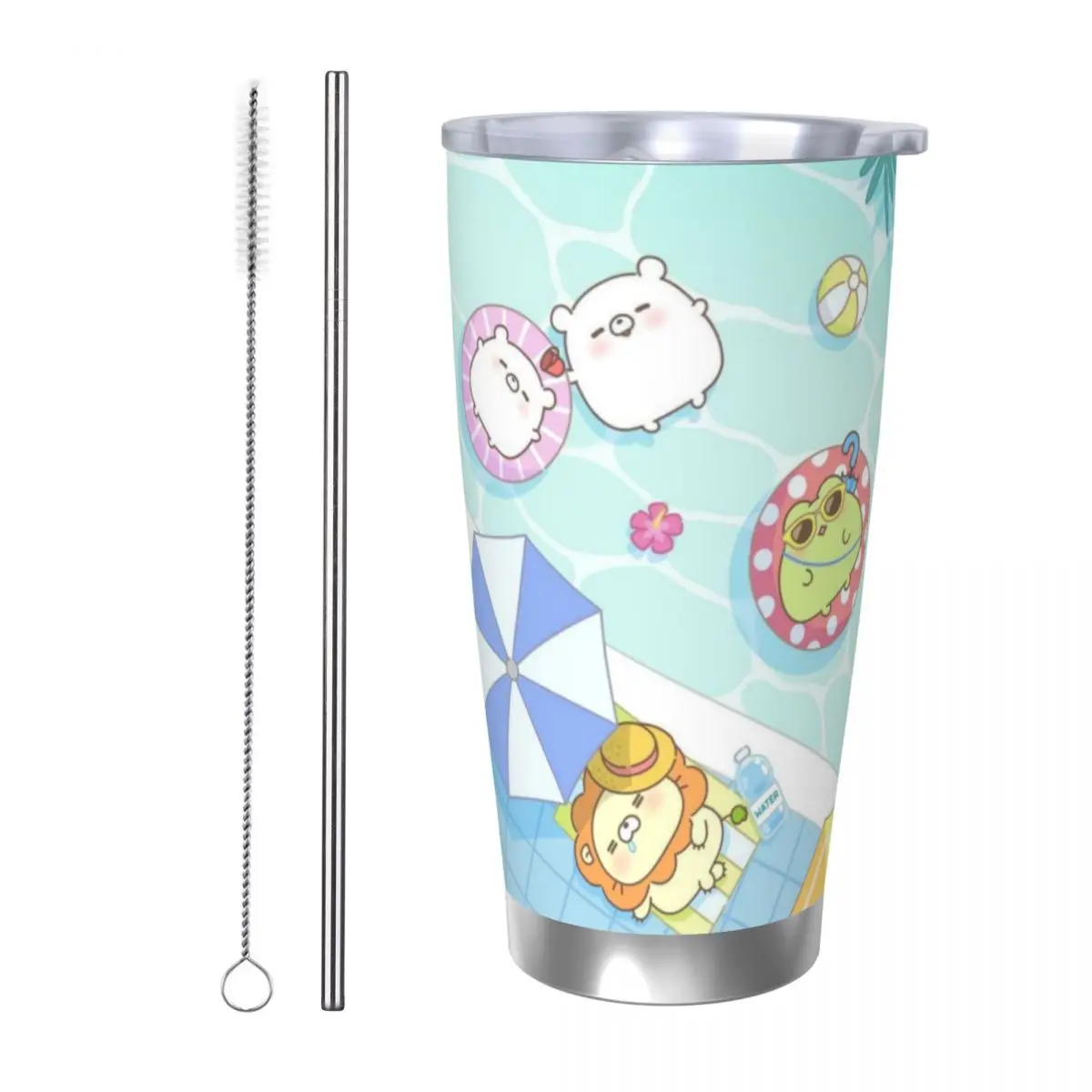 Asamimichaan Cute Asamimi 20oz Cup Large Capacity Car Mug Leak-proof Juice Coffee Cup Food Grade