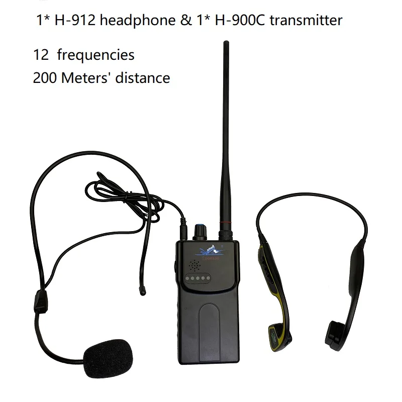 

Hot sell Swimtalk 12 Frequency Real Time Live Teaching Conduction Headphone H912 H900C FM Transmitter for Nose Clip Earplug