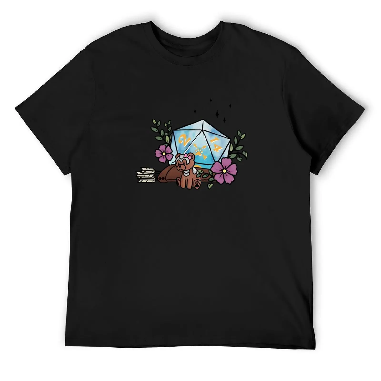 

Vex'ahlia d20 Dice Black Sparkles T-Shirt quick drying funny shirt cotton t shirt for men