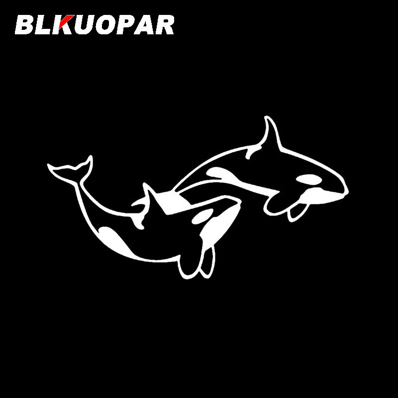 BLKUOPAR Killer Whale Ocean Whale Car Stickers Cute Marine Animals Decal Scratch-Proof Die Cut Motorcycle Caravan Car Goods