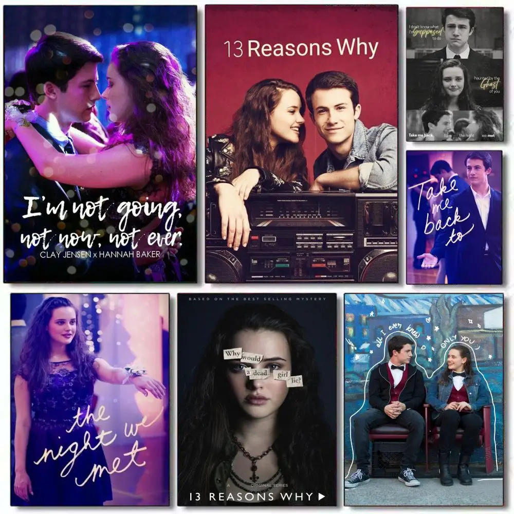 13 Reasons Why Movie Poster HD PVC Self Adhesive Wall Art - Waterproof Reusable For Home Office Cafe