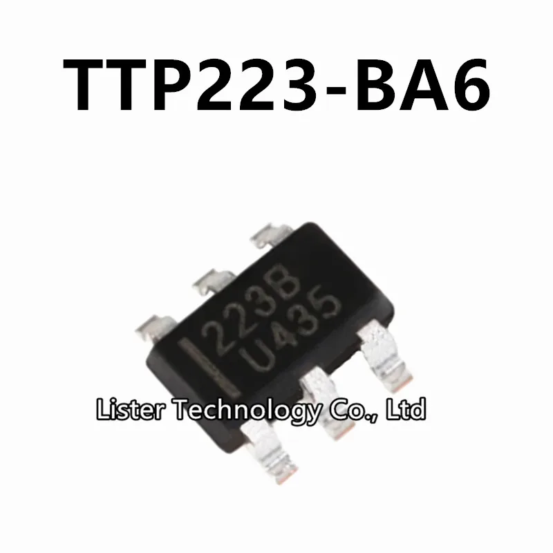 Nuevo TTP223-BA6 de marcado de SOT23-6, 223B, TTP223, 20 a 200 unidades por lote