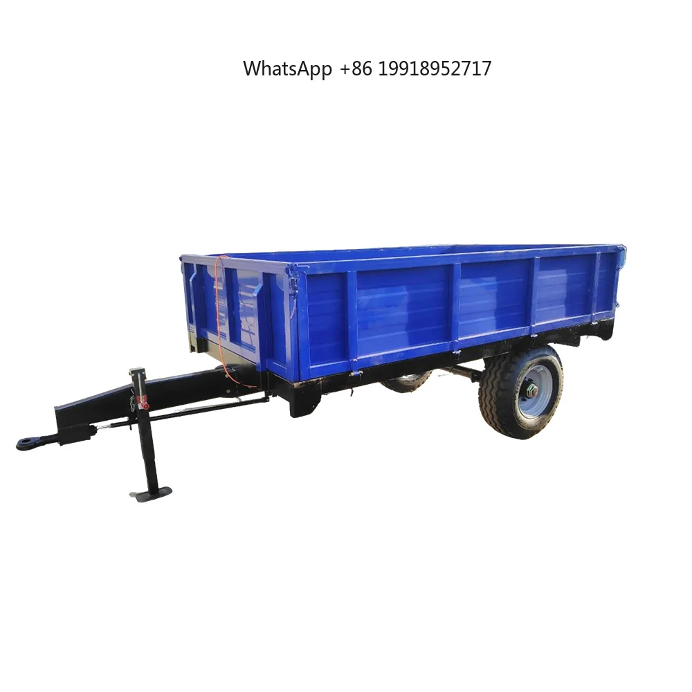 Best Price 1-10 Ton Agriculture Farm Trailer 4-Wheel Hydraulic Dump 10 kW 220V 1 Year Warranty Condition Axle Core JJ619