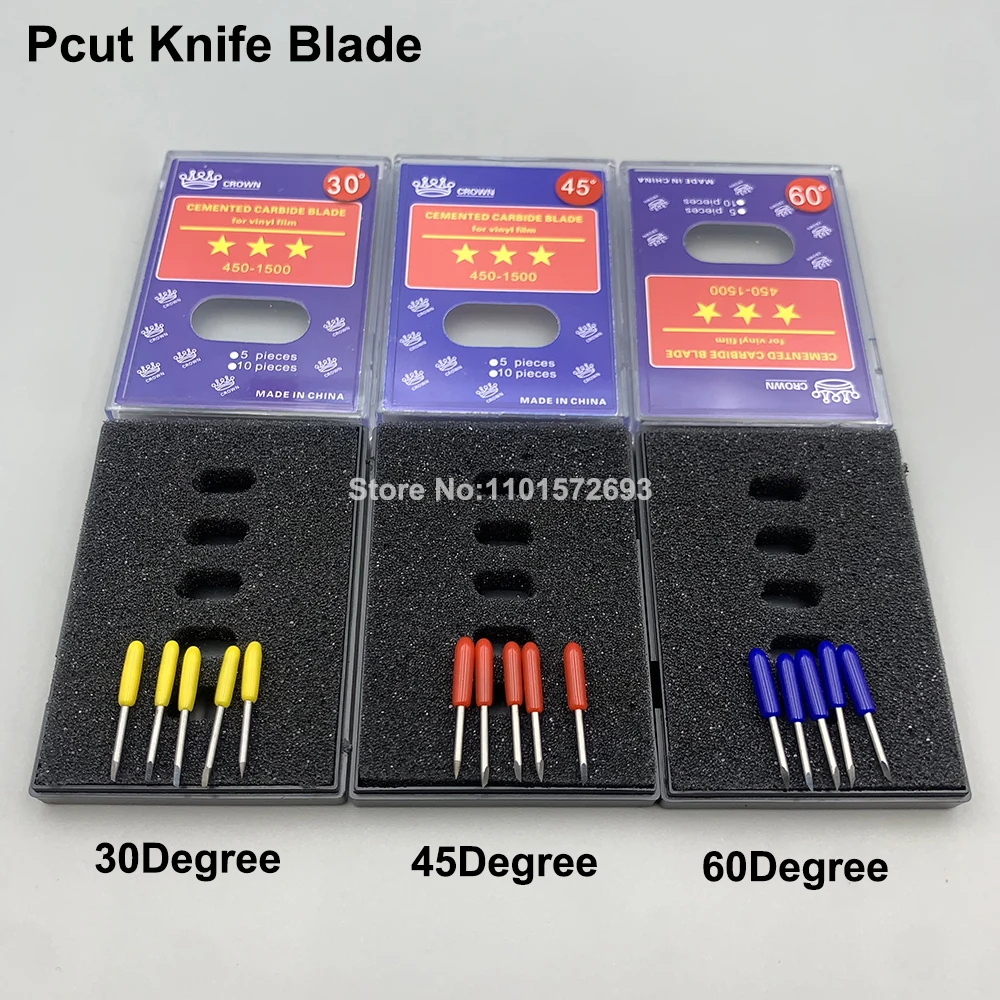 

10 шт., лезвие ножа для резки винила, вольфрамовое лезвие для Pcut CT630 CT900 CT1200, режущий плоттер, лезвие из цементированного карбида 30/45/60 градусов