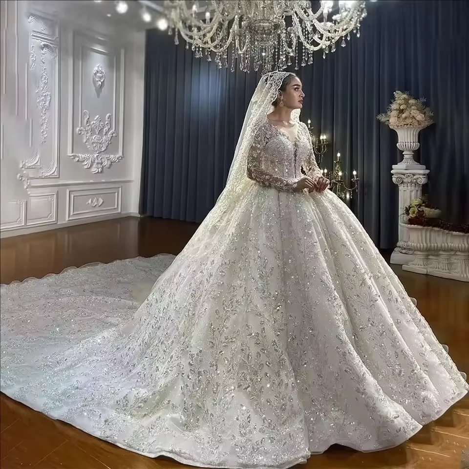 Customized Luxury Ball Gown Wedding Dress With Sweetheart Neck Puffy Skirt Vestido De Novia Amanda Novias Official