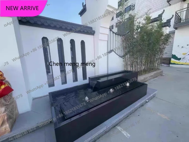 

CC Stainless Steel Painted Water Feature Ornament Circulating Water Silent Courtyard Garden Fish Pond & Spring Deflector Poolbow