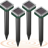 Upgraded Version Mole Repellent Solar Powered, Waterproof & Aesthetic Design, Ultrasonic Pest Deterrent for Moles, Voles, Snakes