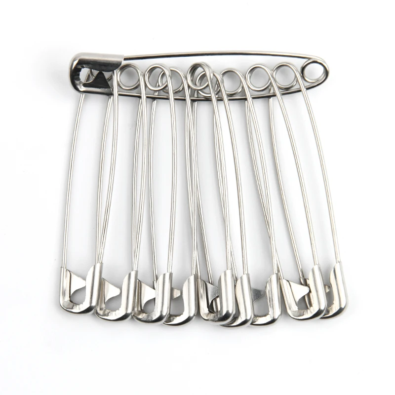 High Quality 50pcs Safety Pins DIY Sewing Tools Accessory Silver Metal Needles Large Safety Pin Small  Apparel Accessories