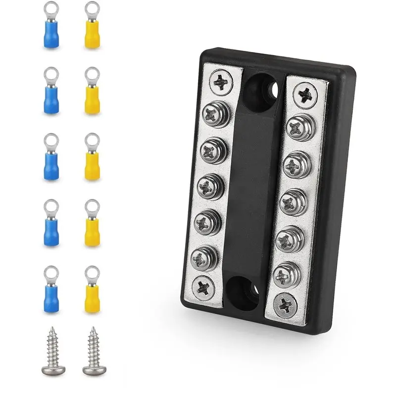 M11K-Bus Bar Terminal Block 12V-48V Busbar Terminal Block 100A DC Terminal Block For RV Cars Boats Yachts Etc