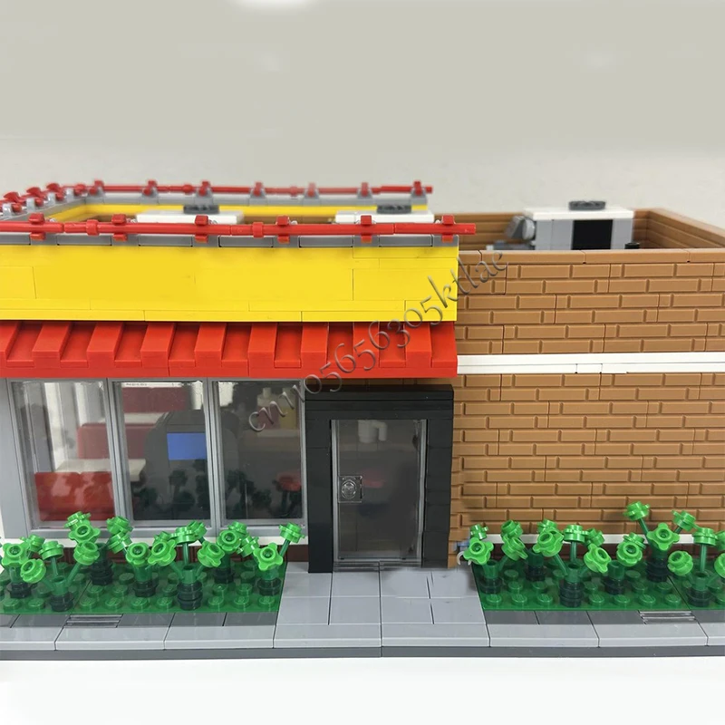 Maison de biscuits d'ingénierie urbaine MOC, 1394 pièces, bloc de construction modulaire personnalisé, Design créatif populaire, bricolage, jouet cadeau de noël