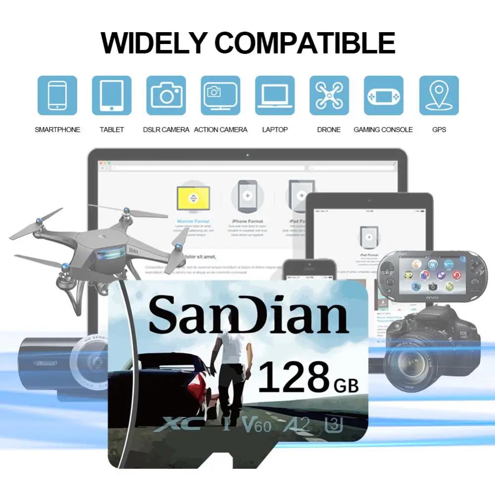 2TB Extreme PRO A2 U3 V30 4K Flash Memory Card 128GB 256GB 512GB Micro TF/SD Card 1TB Flash TF Card For Nintendo Switch