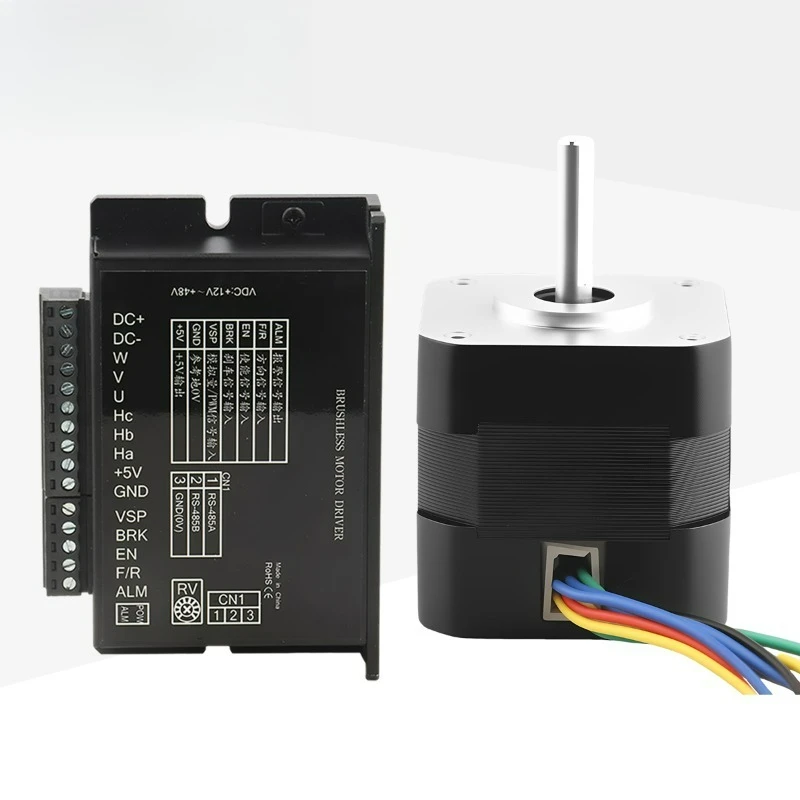 42x42x40mm 4000RPM 3 Phase NEMA17 24V 26W BLDC Brushless Motor Driver Flange Mount RoHS CE ISO Certified 0.0625NM Torque