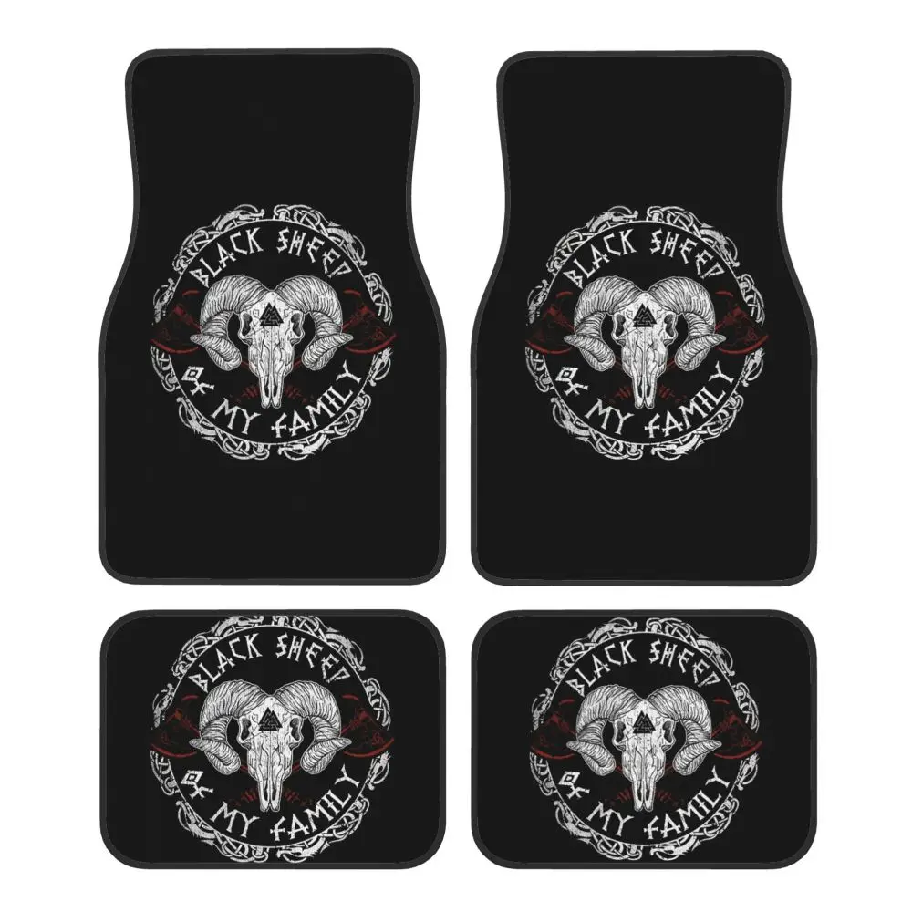 Satan Goat Lucifer Devil Crystal Velvet Car Floor Mats Set of Four Anti Fouling Car Mats Carpet Anti Slip Car Floor Mats 4PCS