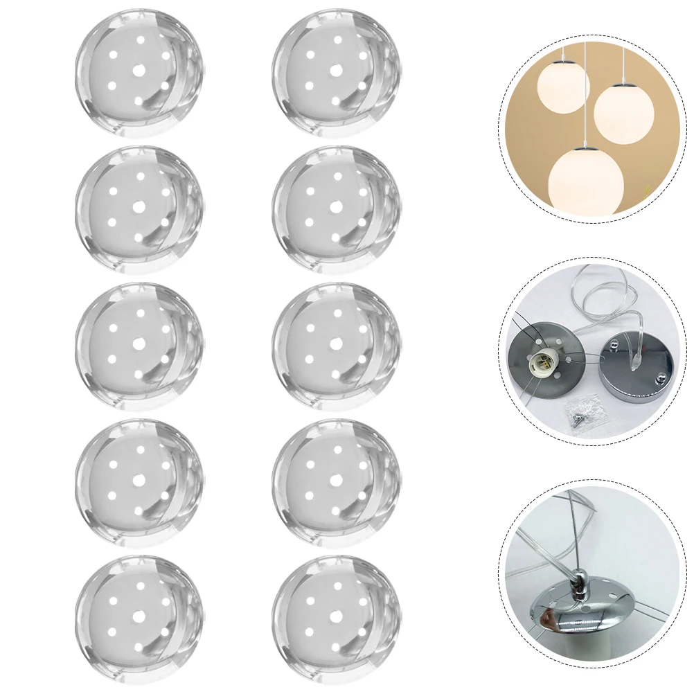 

10pcs Glass Ceiling Parts Disc For Chandelier Light Metal Base Replacement Durable Lamp Accessory Ceiling Light Disc Hanging