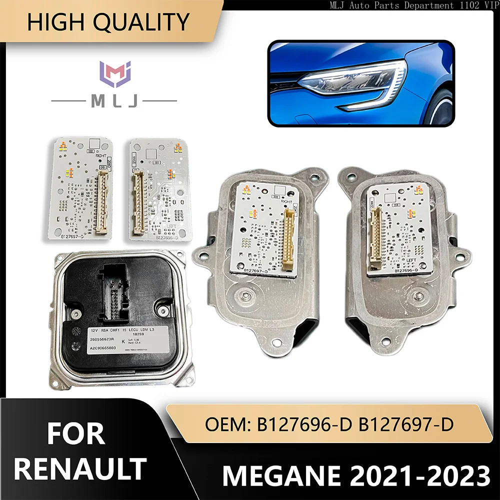 260556623R 260551566R For 2021-2023 Renault Megane LED Headlight DRL Chip Control Unit DRL White Module OE B127696-D B127697-D