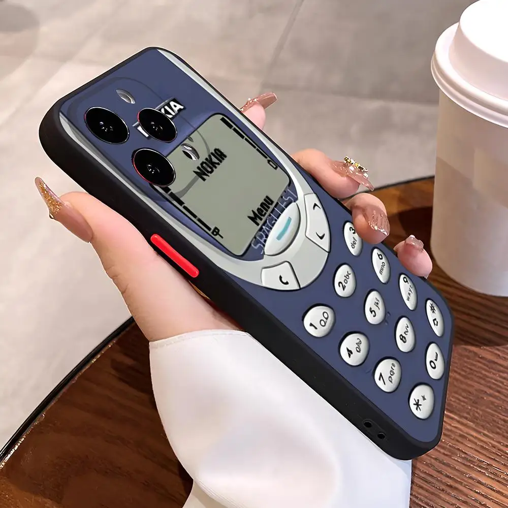 الرجعية الحنين ل N-Nokias جراب هاتف آيفون 16 15 14 13 12 11 برو ماكس زائد البسيطة الجلد يشعر جراب هاتف #1