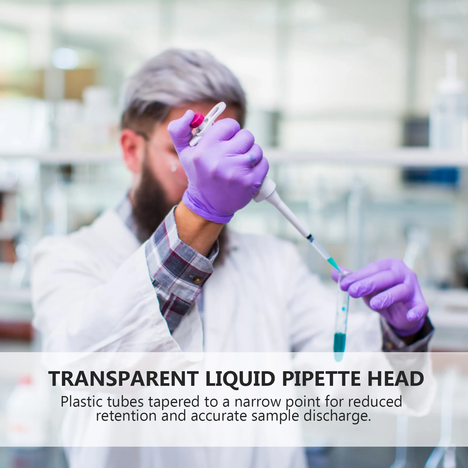 

300pcs Disposable Pipette Tips Clear Plastic Laboratory Pipettor Tips For Liquid Transfer Accurate Sample Discharge Universal