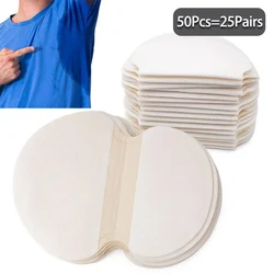 Almofadas de axilas descartáveis unissex, Patch anti-transpiração, Absorver o suor protetor Pad, Inserções de suor, Verão, 50Pcs