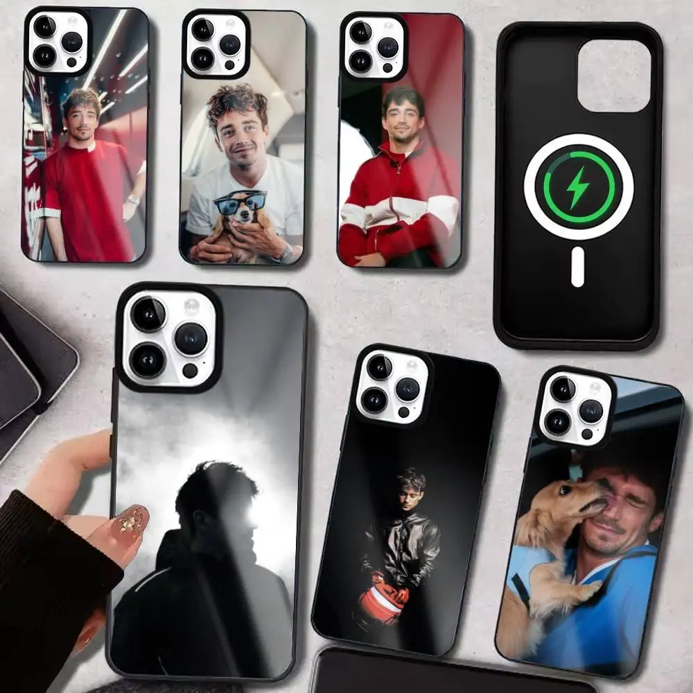 

C- Charles Leclerc16 Lec Magnetic PhoneCase for iPhone17/16/15/14/13/12/11plus pro Max Compatible with Magsafe Wireless Charging