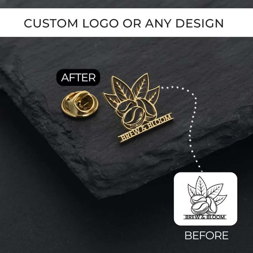 Custom wholesale brooches, wholesale discounts available, custom logo brooches, company badges, personalized brooches