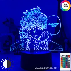 16 colori Jujutsu Kaisen Figure Satoru Gojo Night Lights Inumaki Toge 3D Lamps Anime Figure Model Mang Boys Gifts Action Toys