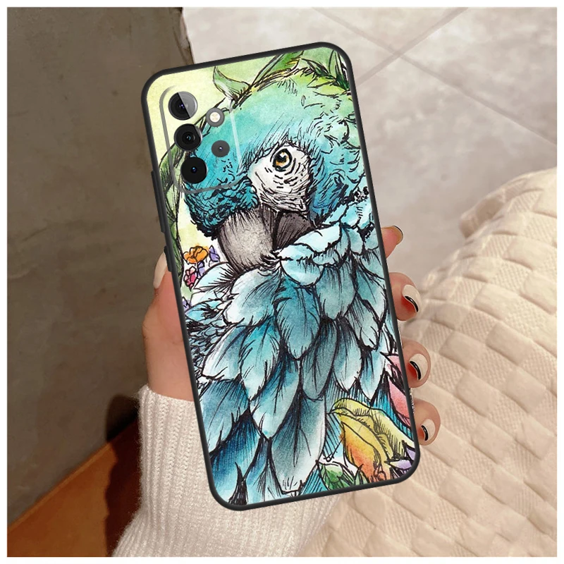 Animal Parrot Bird Case For Samsung Galaxy A53 A23 A13 A26 A56 A16 A17 A37 A57 A55 A35 A15 A32 A52 A54 A34 A14