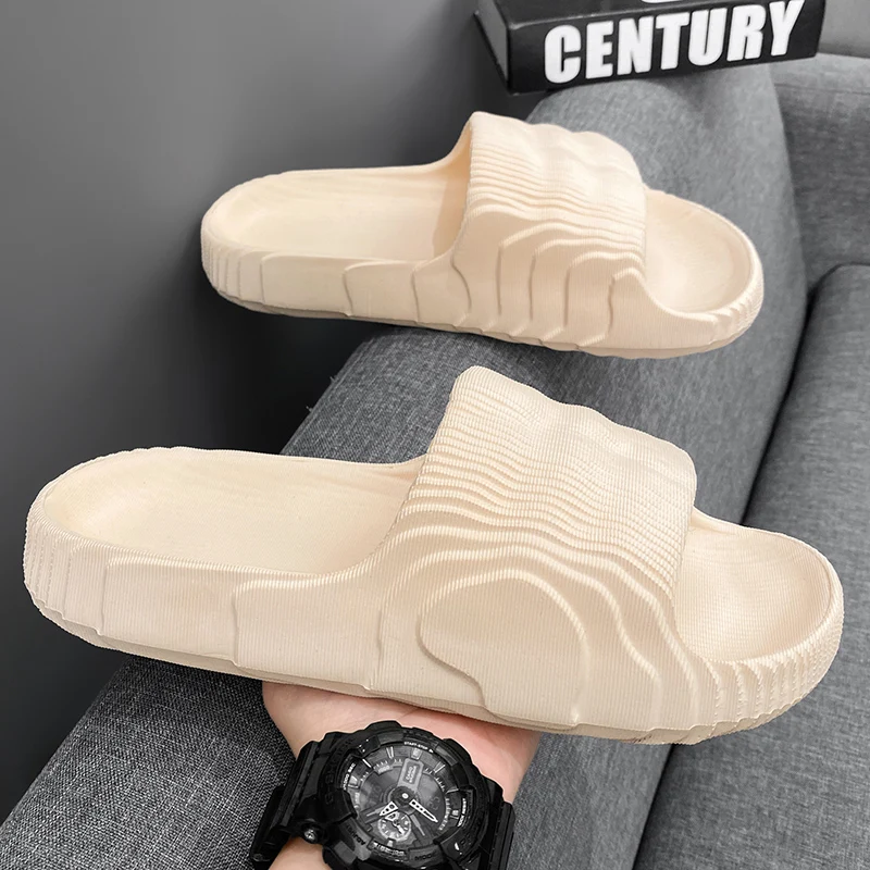 Shoes Men Slipper Slippers Home Flip Flop Men's slippers Espadrilles Sliper Man Mens Male Slipers Genuine Walk Around Sliders image 4