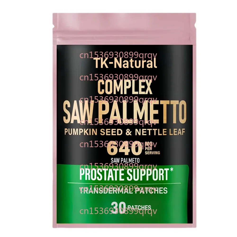 30 Patches Saw Palmetto Transdermal Patches with Zinc & Pygeum - Prostate Health DHT Blocking & Hair Support #1