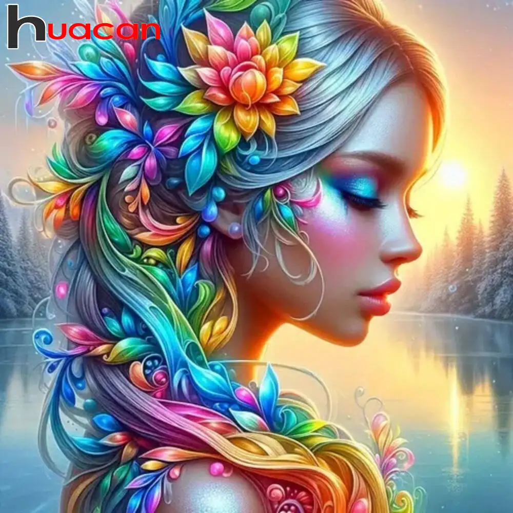 Huacan 2025, neue Kollektion, Diamant-Gemälde, Delphin, Himmel, Diamant-Stickerei, Meer, Sonnenuntergang, Mosaik, Kunst, Dekoration, Gemälde