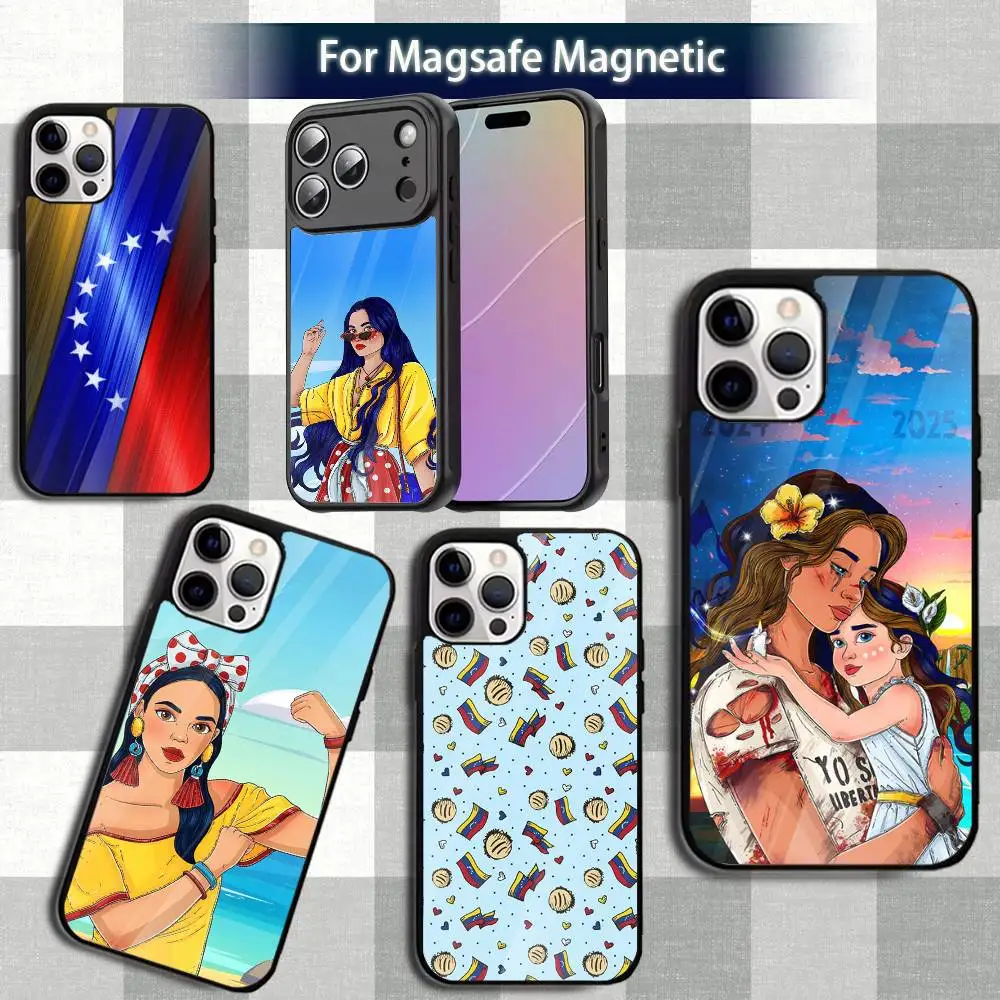 

V-Venezuela estheticS Phone Case For iPhone 13,12,15,17,11,16,14,Pro,Max,Plus,Mini,Magsafe,Magnetic Wireless Charging Case