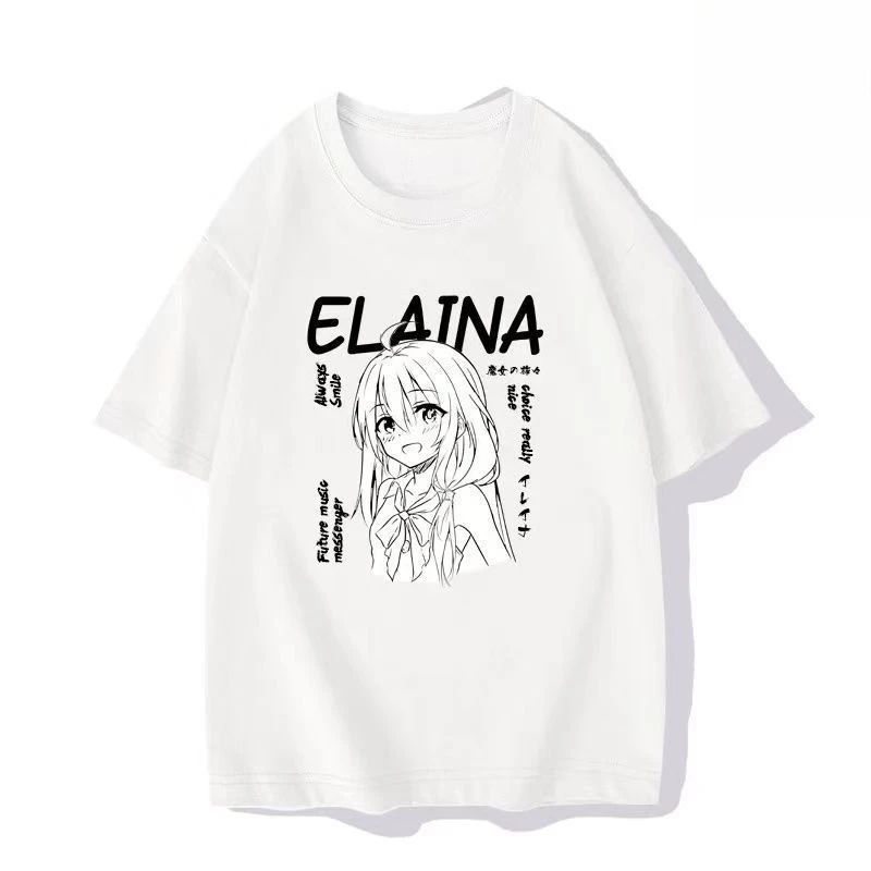 Anime japonês menina jogo camiseta masculina de grandes dimensões casual algodão diário quatro temporada camiseta roupas femininas respirável topo