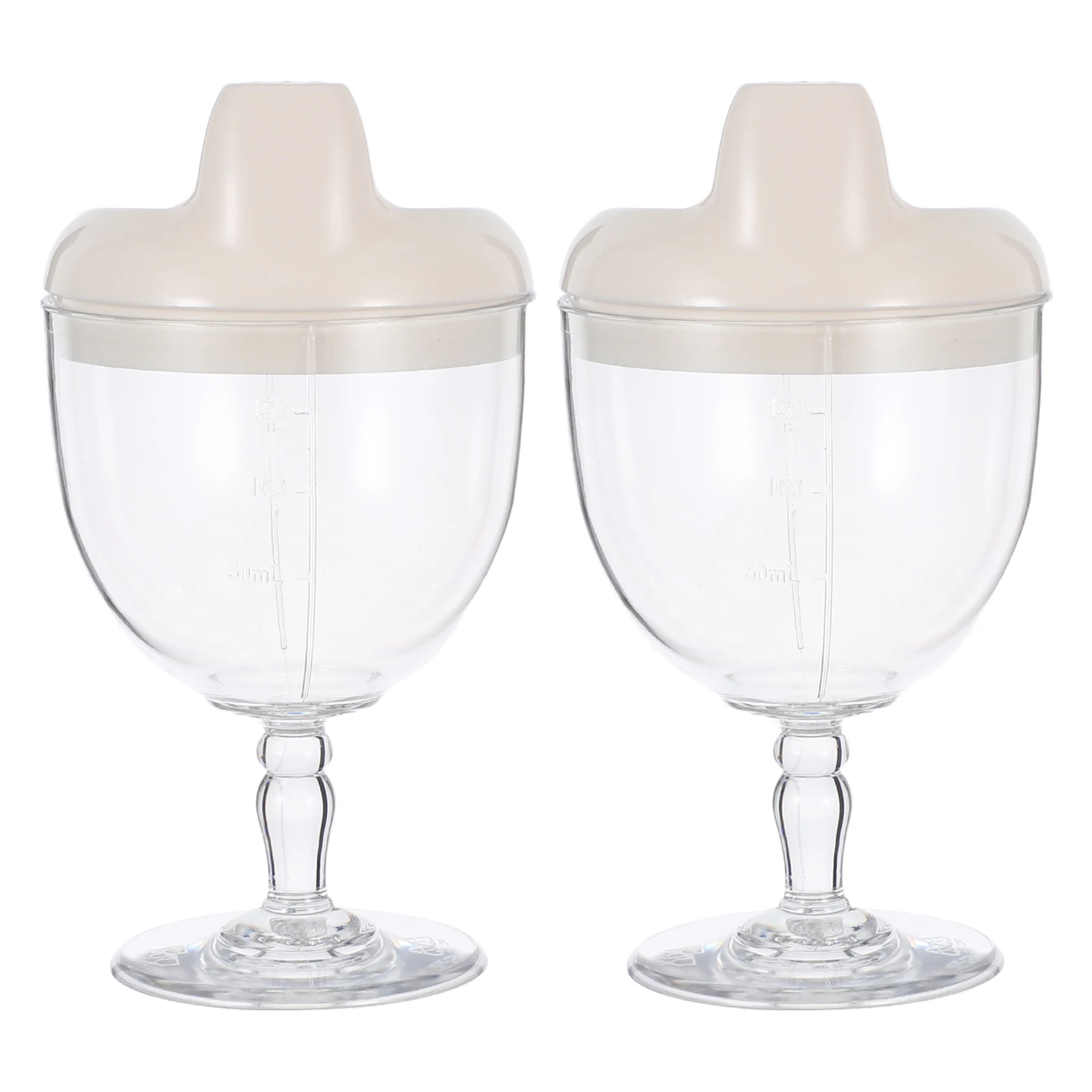 

2Pcs Baby Weaning Cups 150Ml Spill Proof Toddler Drinking Cups Sturdy Plastic Construction Easy Clean Design for Home