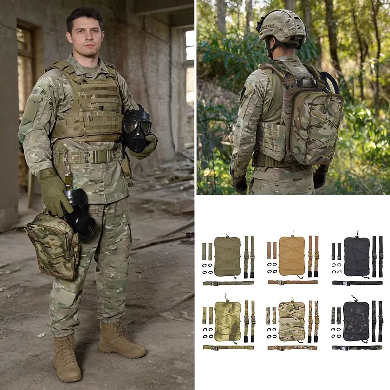 Expandable MOLLE tactical leg bag, tactical leg miscellaneous bag, tactical vest backpack accessory, outdoor assault storage bag