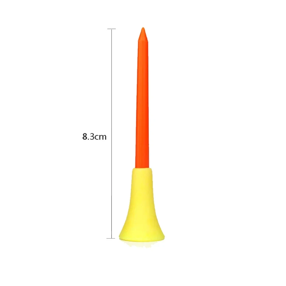 10pcs Golf Tees Mix Colors 83mm Plastic Durable Rubber Cushion Top Golf Ball Holder Golf Accessories