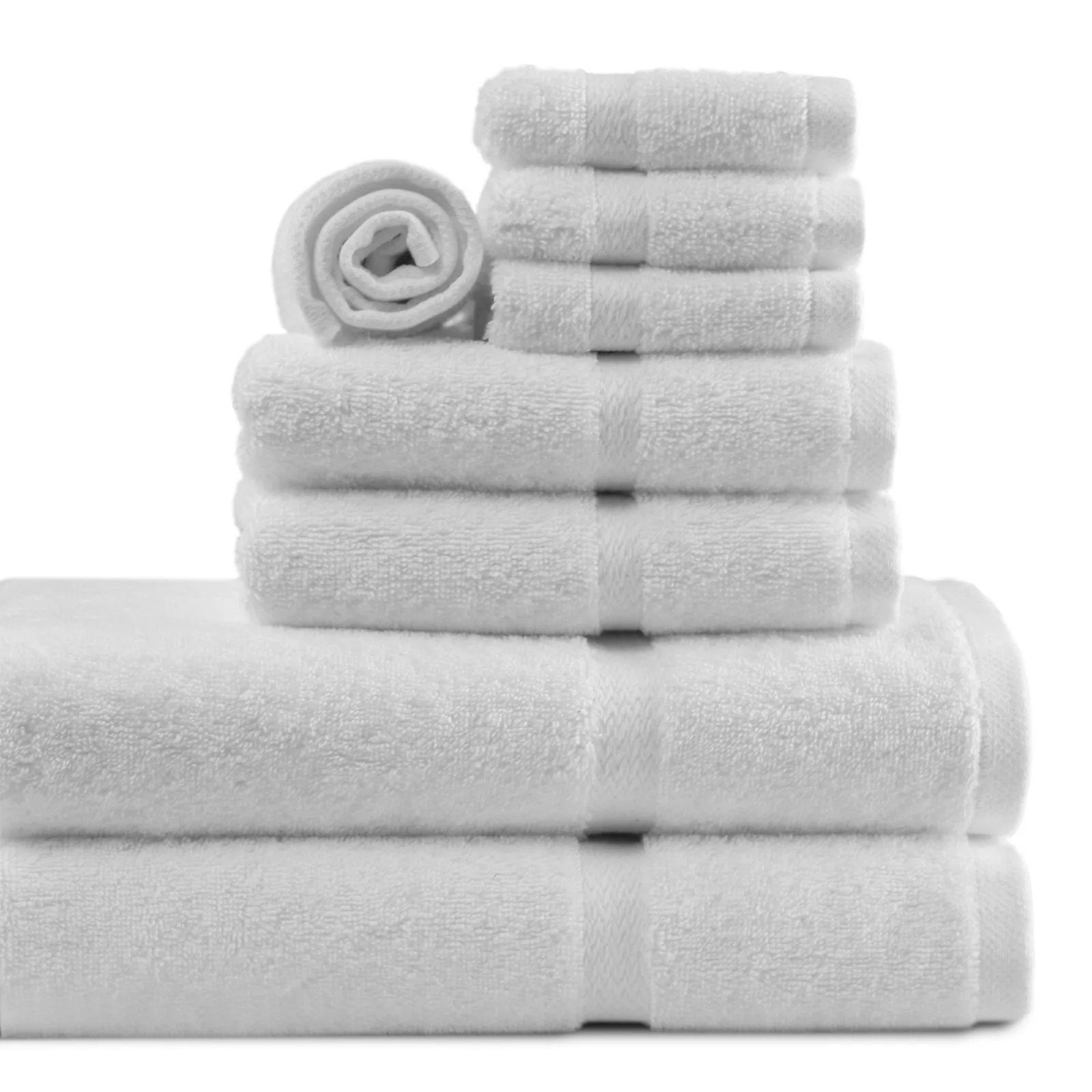 

towelBluefin 27x54 Hotel Bath Towel 100% Cotton 6pcs Soft Absorbent Quick Dry Luxury Bathroom Towels for Home Spa Resort Use