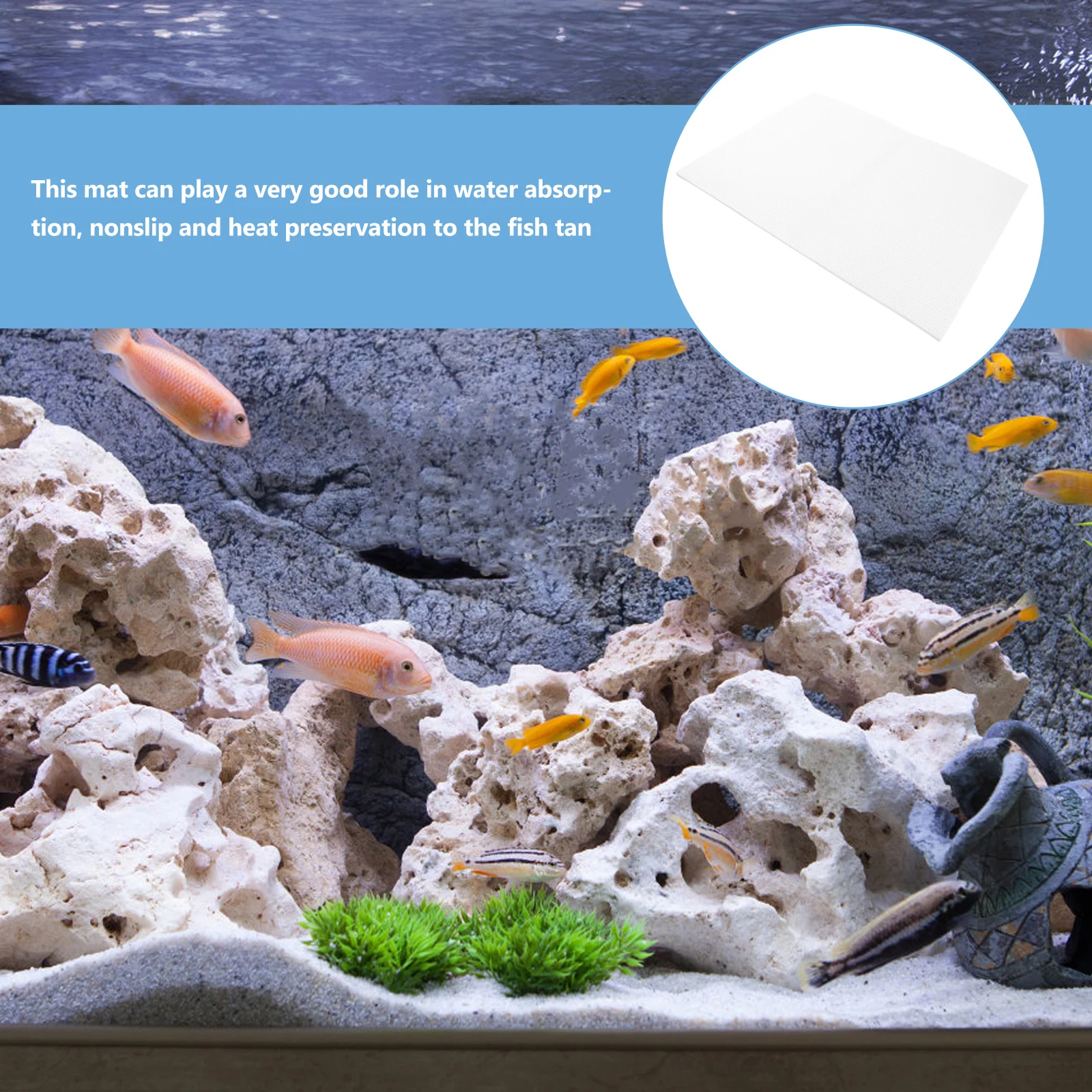 

Fish Aquarium Bottom Thicken Foam Cushioning Shockproof Anti-Slip Wear Resistant Household Mat Foam Aquarium Mat Fish Tank