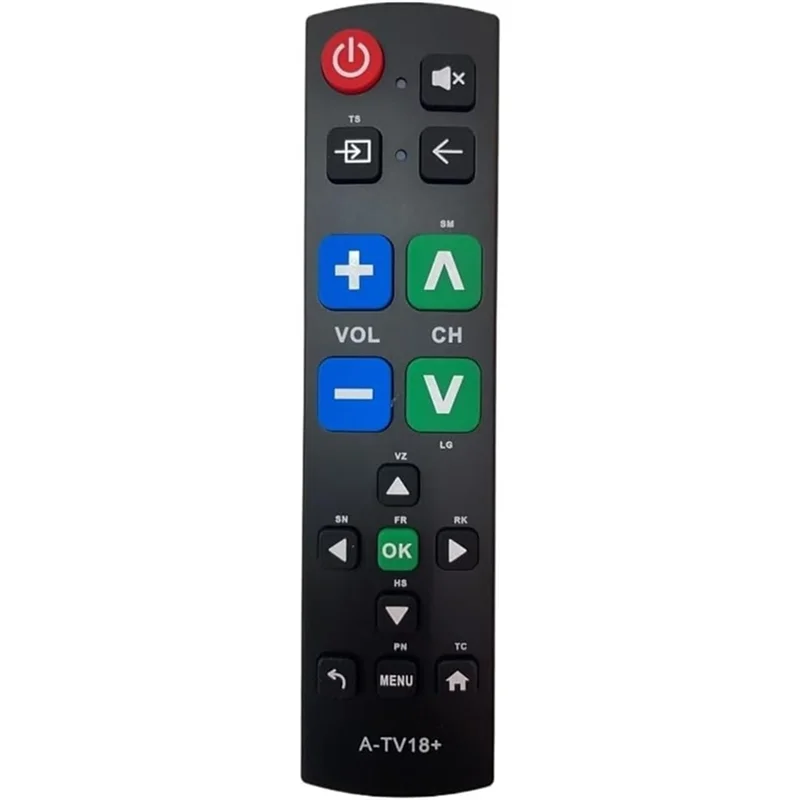B04C-A-TV18+ Universal Big Button TV Remote Control For Seni