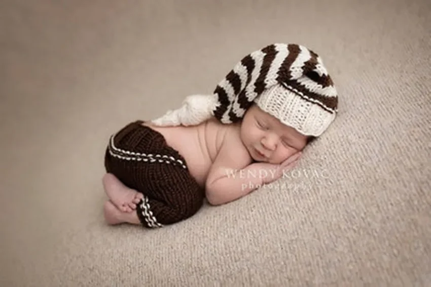 Newborn Photography Clothing Mohair Overalls Handmade Wool Knitted Jumpsuit Baby Photo Costume Baby Sweater Suit Boy Outfit