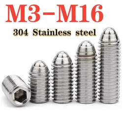 304 Stainless Steel M3 M4 M5 M6 M8 M10 M12 M16 Wave Ball Positioning Ball Steel Ball Spring Ball Plug Fixed Plunger