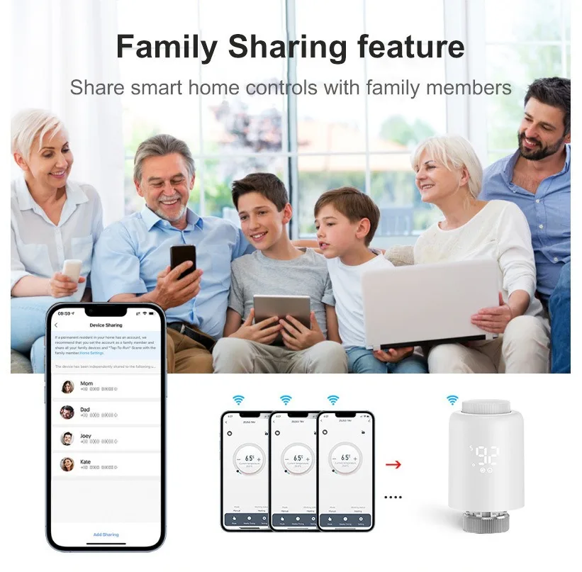 Tuya ZigBee Radiator Actuator Thermostat TRV Radiator Valve  for Temperature Adjustment, App Control Support Alexa Google Home