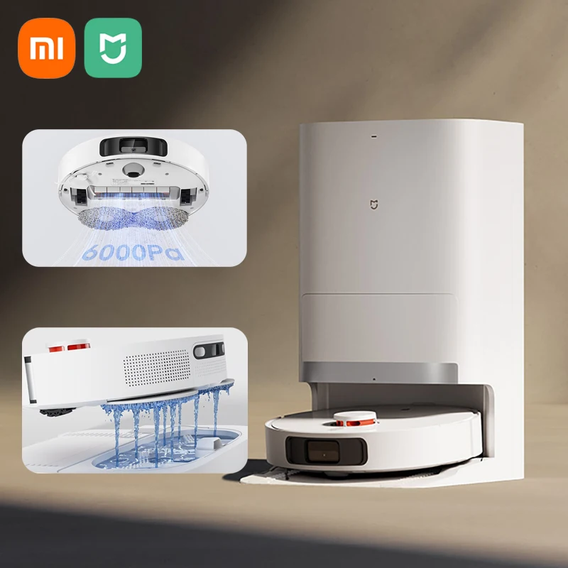 XIAOMI MIJIA Omni Robot Vacuum Mop 2 C102CN Mopping Vacuuming Drying Wipes Automatic Cleaning Dust Collecting Drainage Water