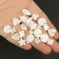 Natuurlijke Parelmoer Schelp Kralen Wit Kruis Hart Ronde Vorm Kralen Bedels Armband Voor Diy Sieraden Maken Accessoires