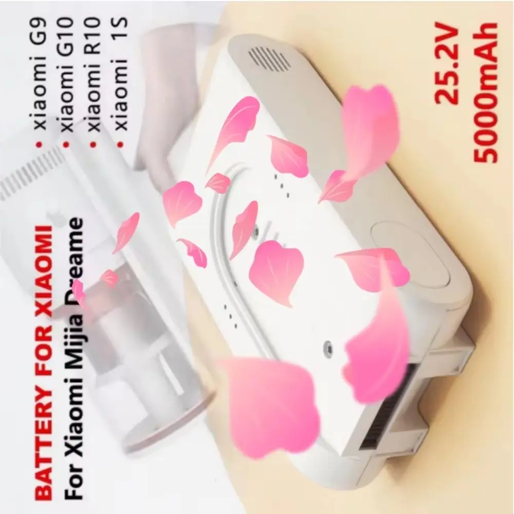 

Original 25.2V 5000mAh Rechargeable Lithium-Ion Battery Pack for Xiaomi Mijia Dreame G9 G10 R10 Wireless Vacuum Cleaner Replacem