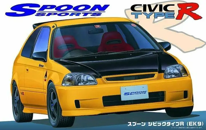 Fujimi 04635 Static Assembled Car Model Toy 1/24 Scale For Honda Spoon Civic Type R (EK9) Car Model Kit