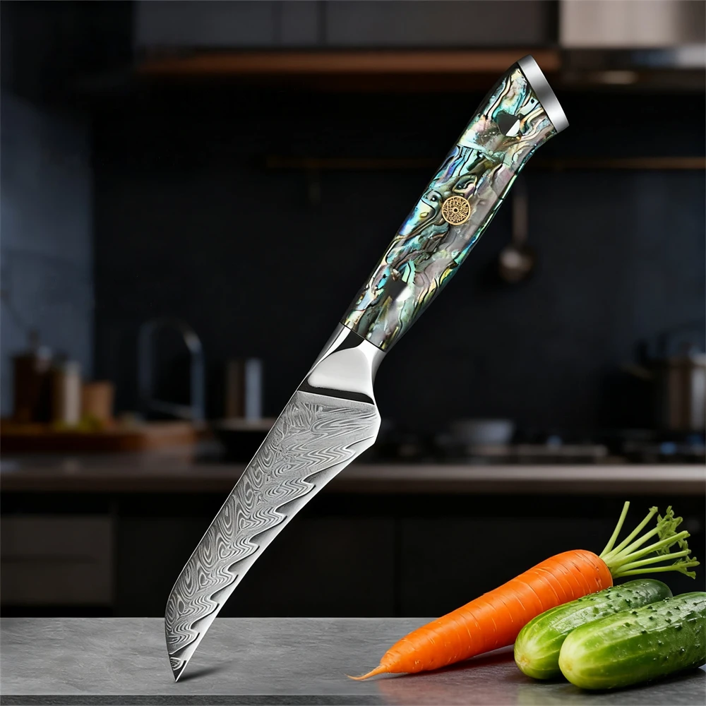 Paring Knife 67 Layer Damascus Steel Kitchen Knife  Fruit Vegetable Meat Cooking Knife Kitchen Stuff Halloween Christmas gifts