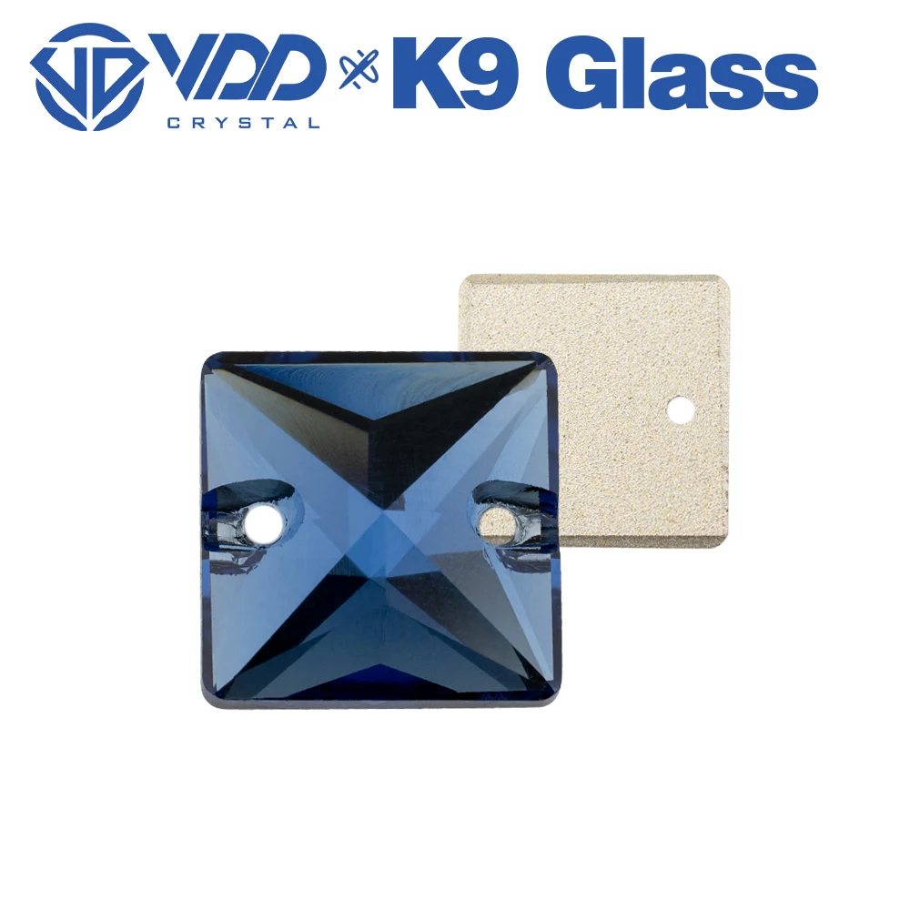 VDD S119 Montana Square Hochwertige K9-Glas-Applikationssteine zum Aufnähen, flache Kristall-Strasssteine zum Nähen für Bekleidungsdekorationen – Detail 7