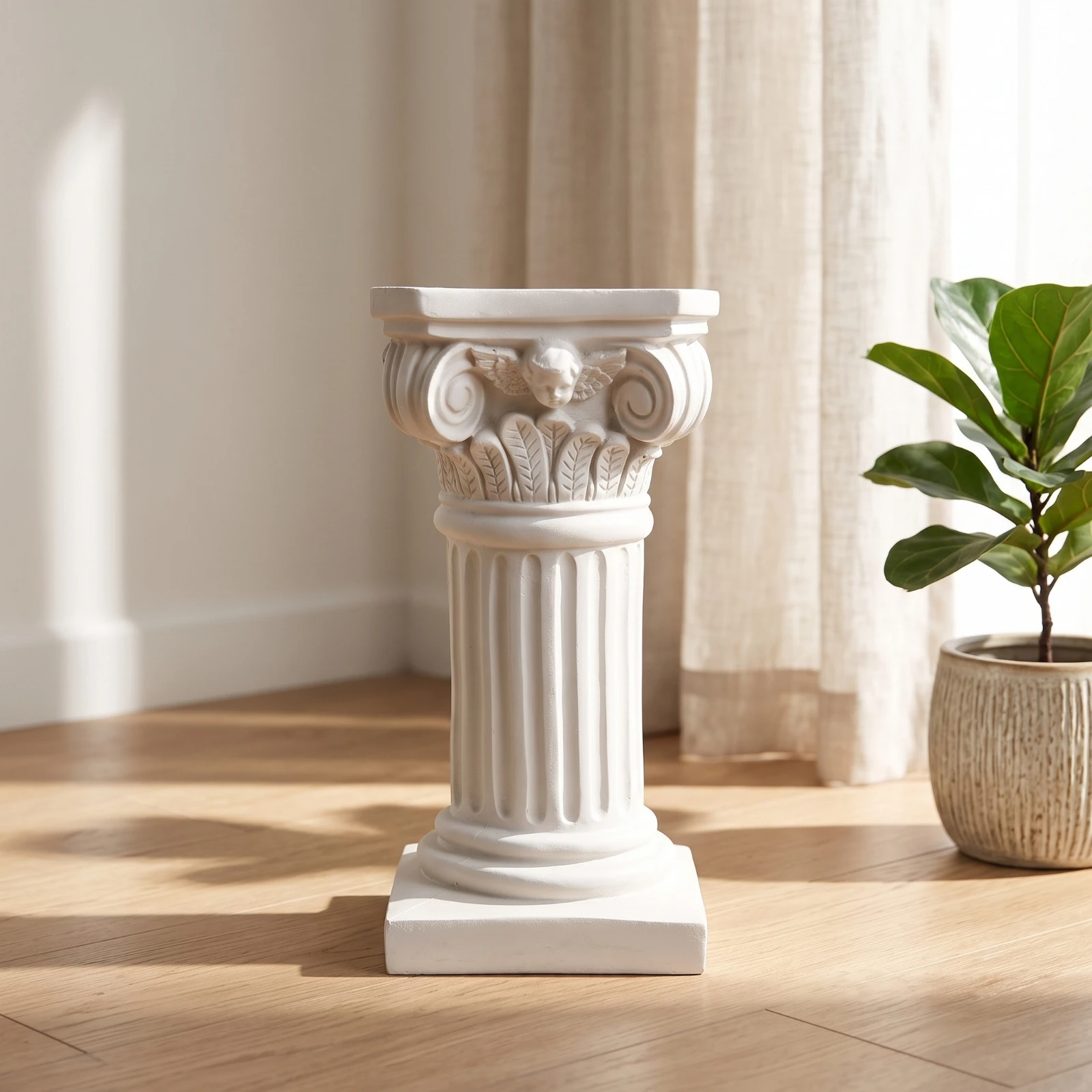 Roman Column Pedestal Ornate Roman Column Pedestal Stand Resin Pillar Prop Classic European for Photographers, Photo Shoots