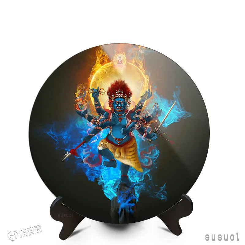 Buddhism buddhist ucchsma bhurkumkuta Mandala Mantra Defeat demons Scripture holy display altar family bless temple monk worship