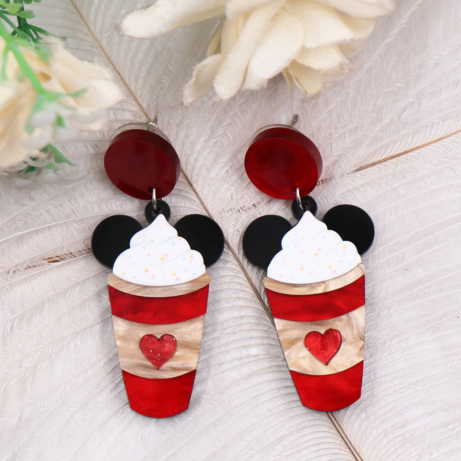 Picture 5: 1pair Top fashion CN Drop mouse ice cream Valentine's Day cute Acrylic earrings Jewelry for women